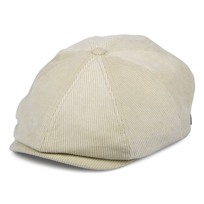 Casquette Gavroche en Velours Côtelé Brood Lightweight X Snap blanc cassé BRIXTON