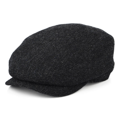 Casquette Plate en Laine à Chevrons gris foncé STETSON