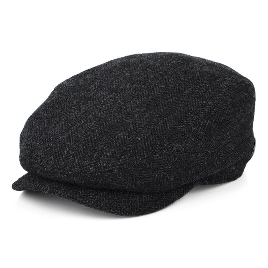 Casquette Plate en Laine à Chevrons gris foncé STETSON