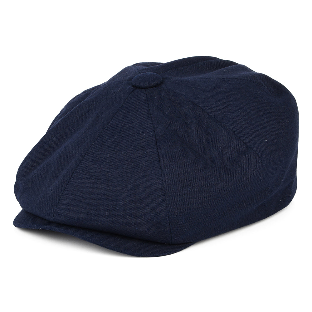 Casquette Gavroche à 8 Pans en Coton et Lin bleu marine CHRISTYS