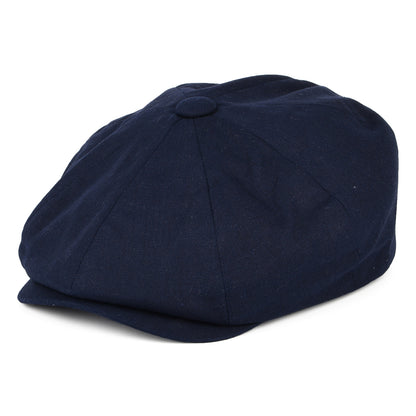 Casquette Gavroche à 8 Pans en Coton et Lin bleu marine CHRISTYS