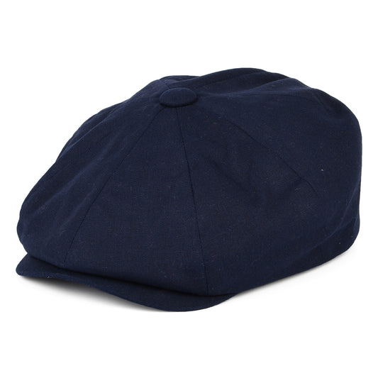 Casquette Gavroche à 8 Pans en Coton et Lin bleu marine CHRISTYS