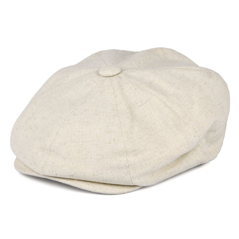 Casquette Gavroche à 8 Pans en Coton et Lin avoine CHRISTYS
