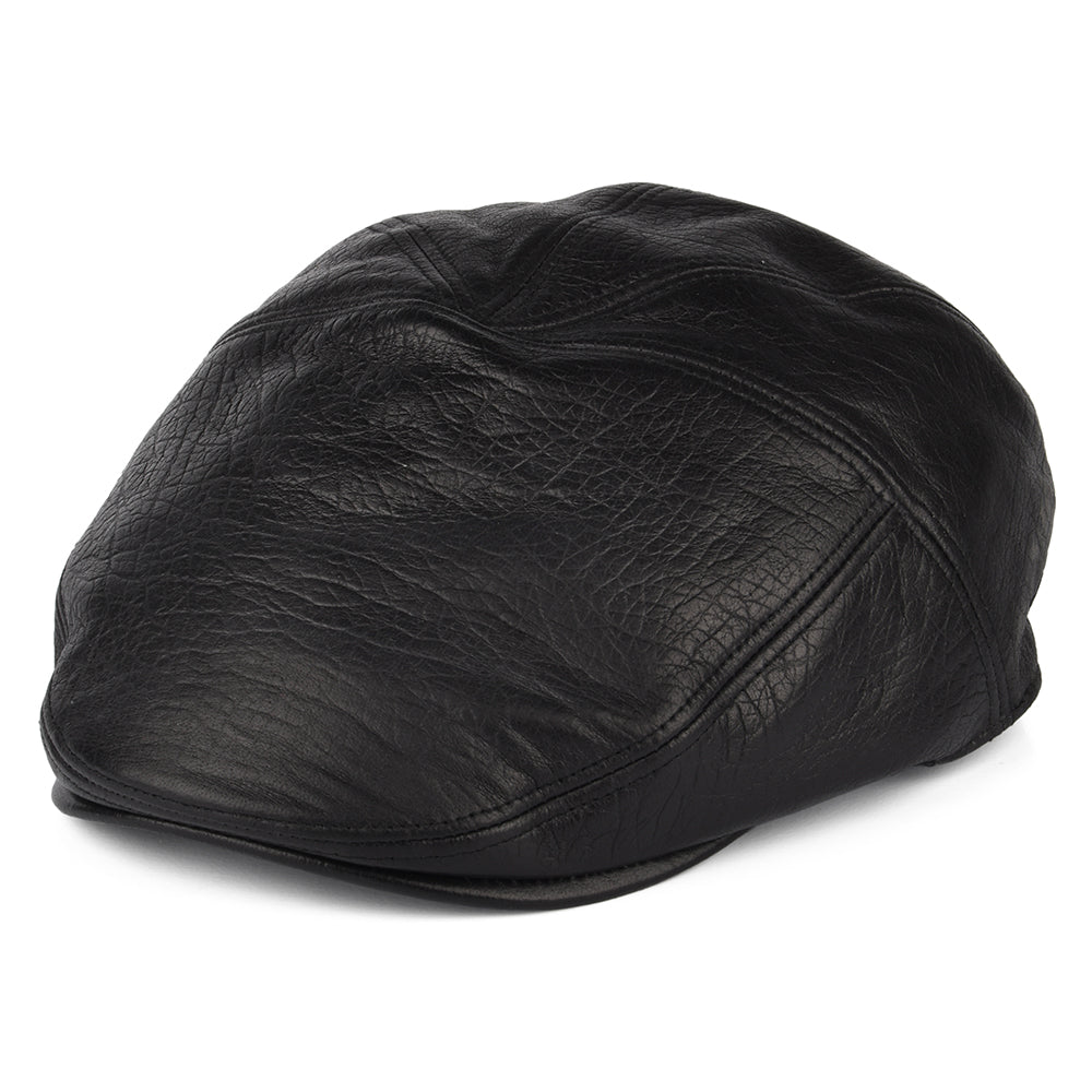 Casquette Plate en Cuir Reffell noir BAILEY