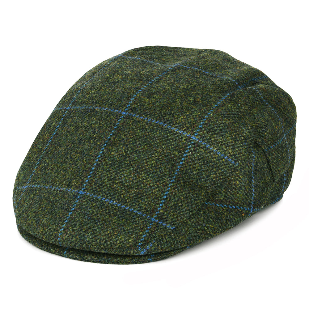 Casquette Plate Imperméable à Carreaux vert-bleu FAILSWORTH