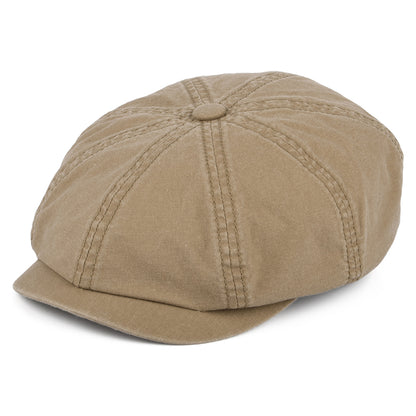 Casquette Gavroche en Coton Bio Délavé Hatteras whisky STETSON