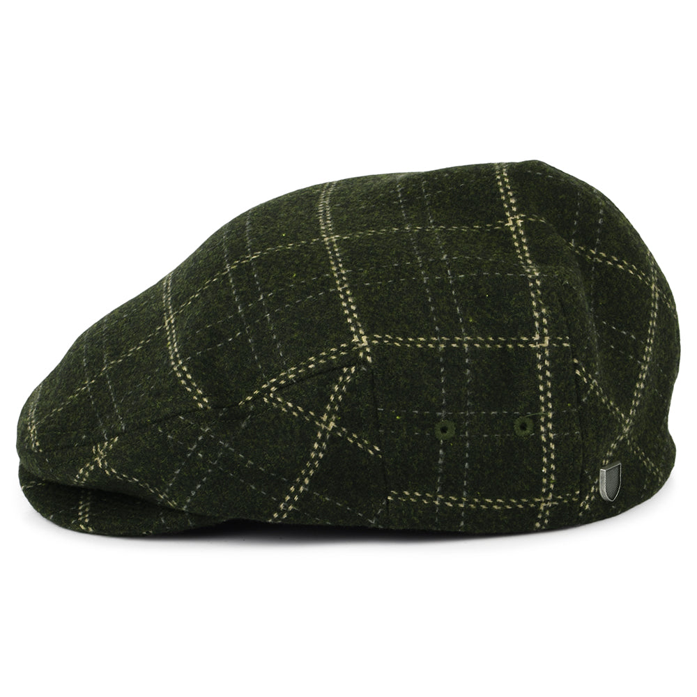 Casquette Plate Légère à Carreaux Hooligan mousse-beige BRIXTON