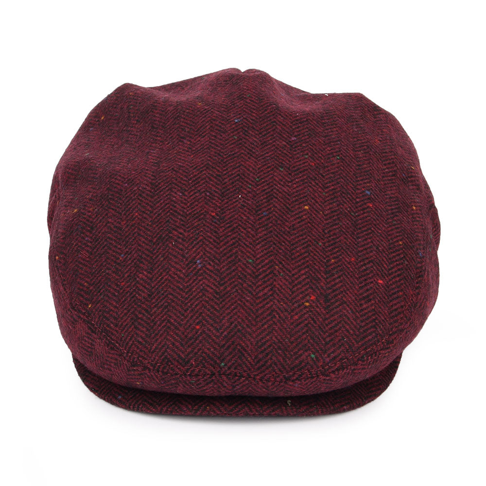 Casquette Plate à Chevrons Hillcrest bordeaux-noir JAXON & JAMES