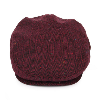 Casquette Plate à Chevrons Hillcrest bordeaux-noir JAXON & JAMES