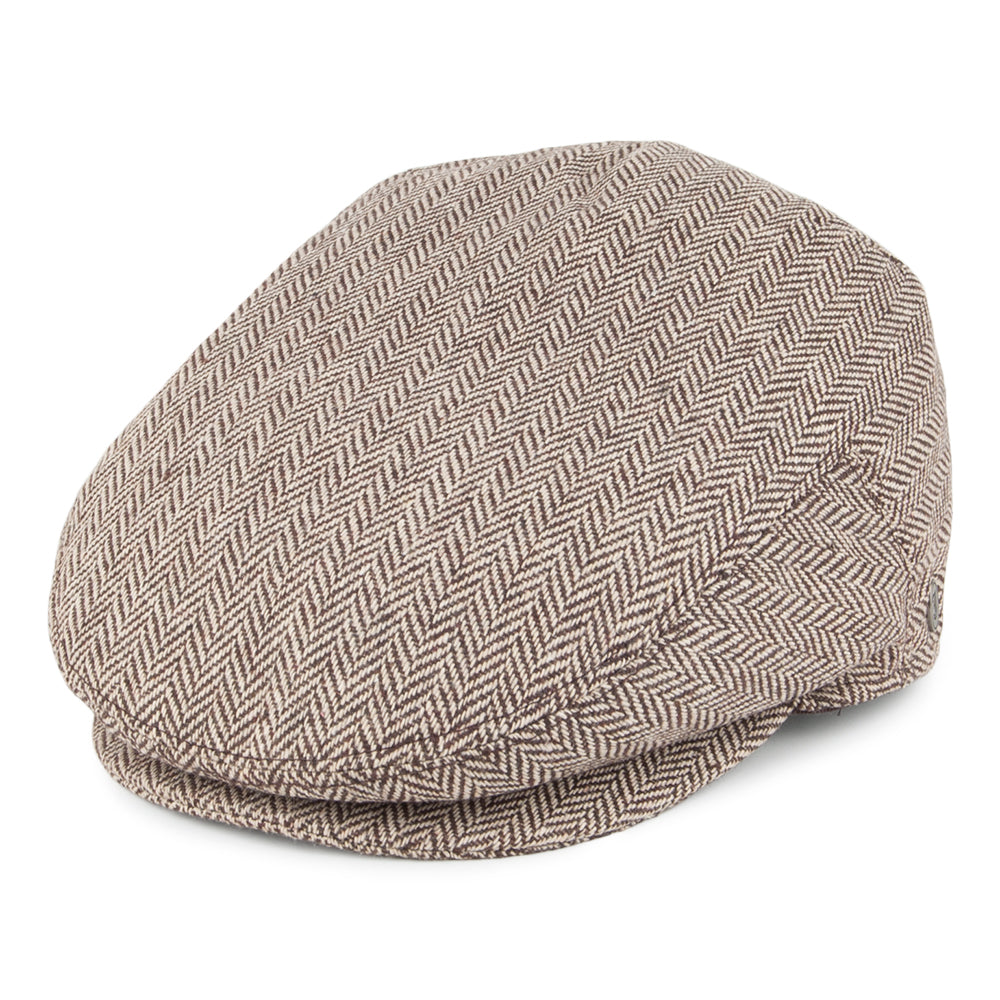 Casquette Plate à Chevrons marron JAXON & JAMES