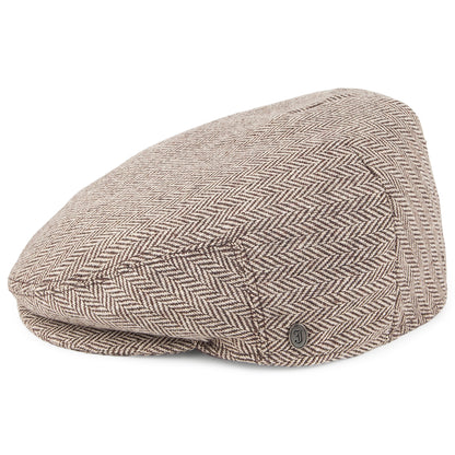 Casquette Plate à Chevrons marron JAXON & JAMES