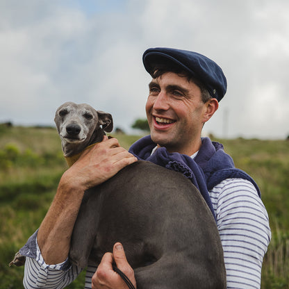 Casquette Plate en Coton bleu marine JAXON & JAMES