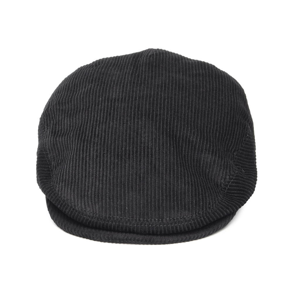 Casquette Plate en Velours Côtelé noir JAXON & JAMES