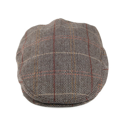 Casquette Plate en Tweed marron-gris JAXON & JAMES