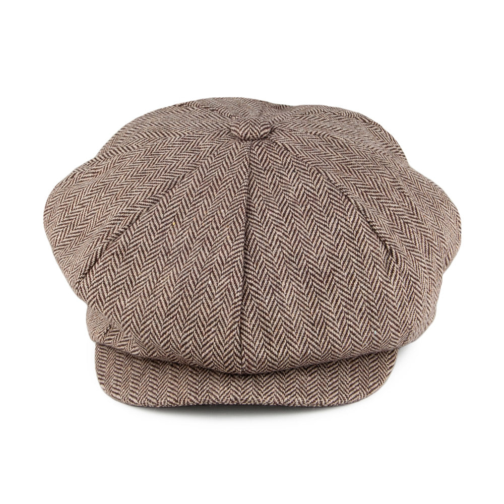 Casquette Gavroche La Grosse Pomme à Chevrons marron JAXON & JAMES