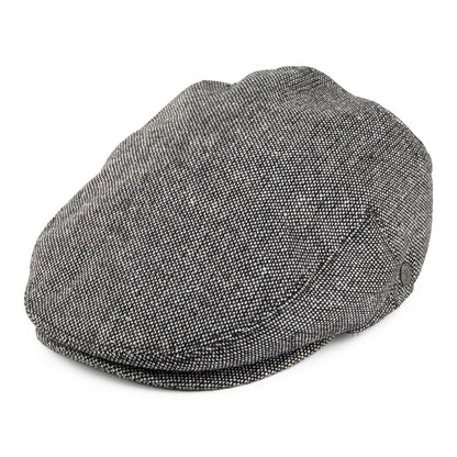 Casquette Plate en Tweed Chiné noir JAXON & JAMES
