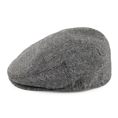 Casquette Plate en Tweed Chiné noir JAXON & JAMES