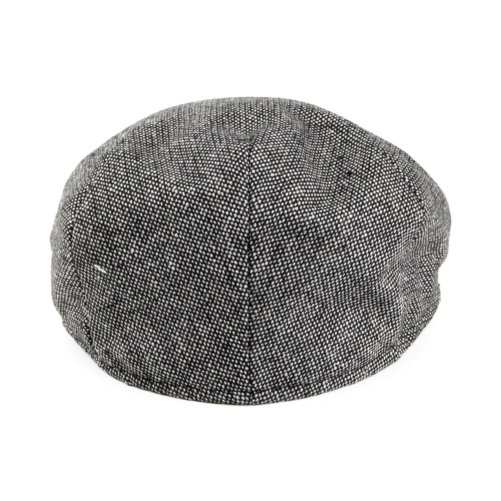 Casquette Plate en Tweed Chiné noir JAXON & JAMES