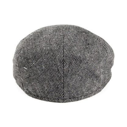 Casquette Plate en Tweed Chiné noir JAXON & JAMES