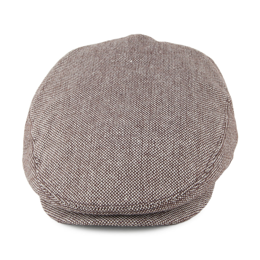 Casquette Plate en Tweed Chiné marron JAXON & JAMES