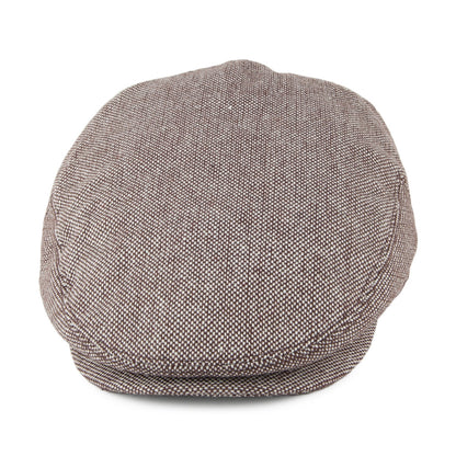 Casquette Plate en Tweed Chiné marron JAXON & JAMES