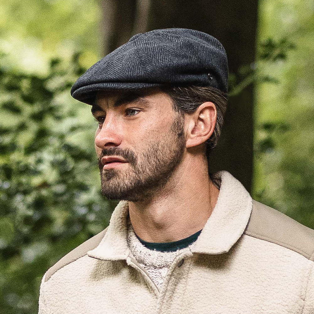 Casquette Gavroche à Chevrons anthracite JAXON & JAMES