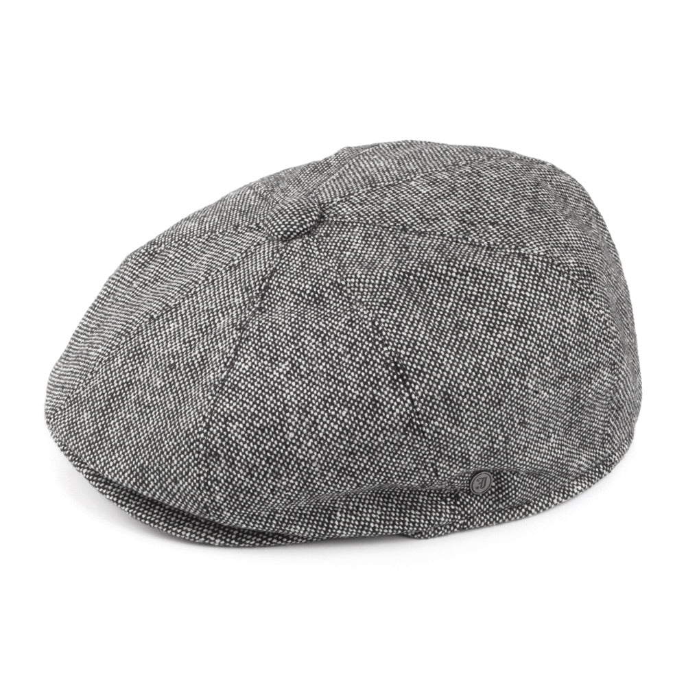 Casquette Gavroche en Tweed Chiné noir JAXON & JAMES