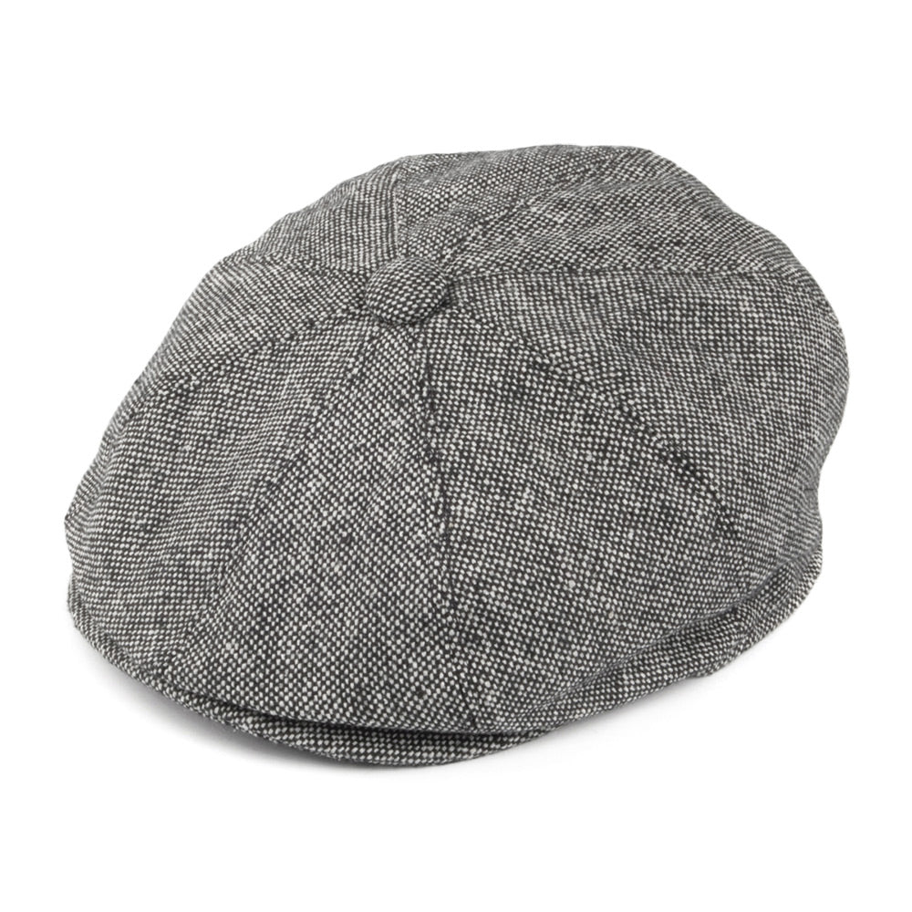 Casquette Gavroche en Tweed Chiné noir JAXON & JAMES