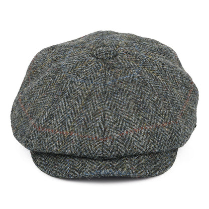 Casquette Gavroche en HARRIS TWEED à Chevrons Carloway mélange de gris FAILSWORTH