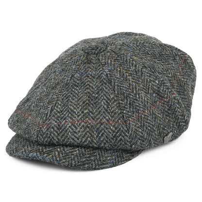 Casquette Gavroche en HARRIS TWEED à Chevrons Carloway mélange de gris FAILSWORTH