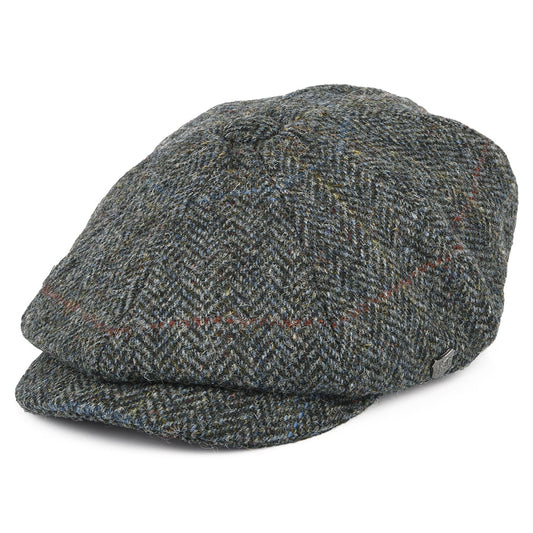 Casquette Gavroche en HARRIS TWEED à Chevrons Carloway mélange de gris FAILSWORTH
