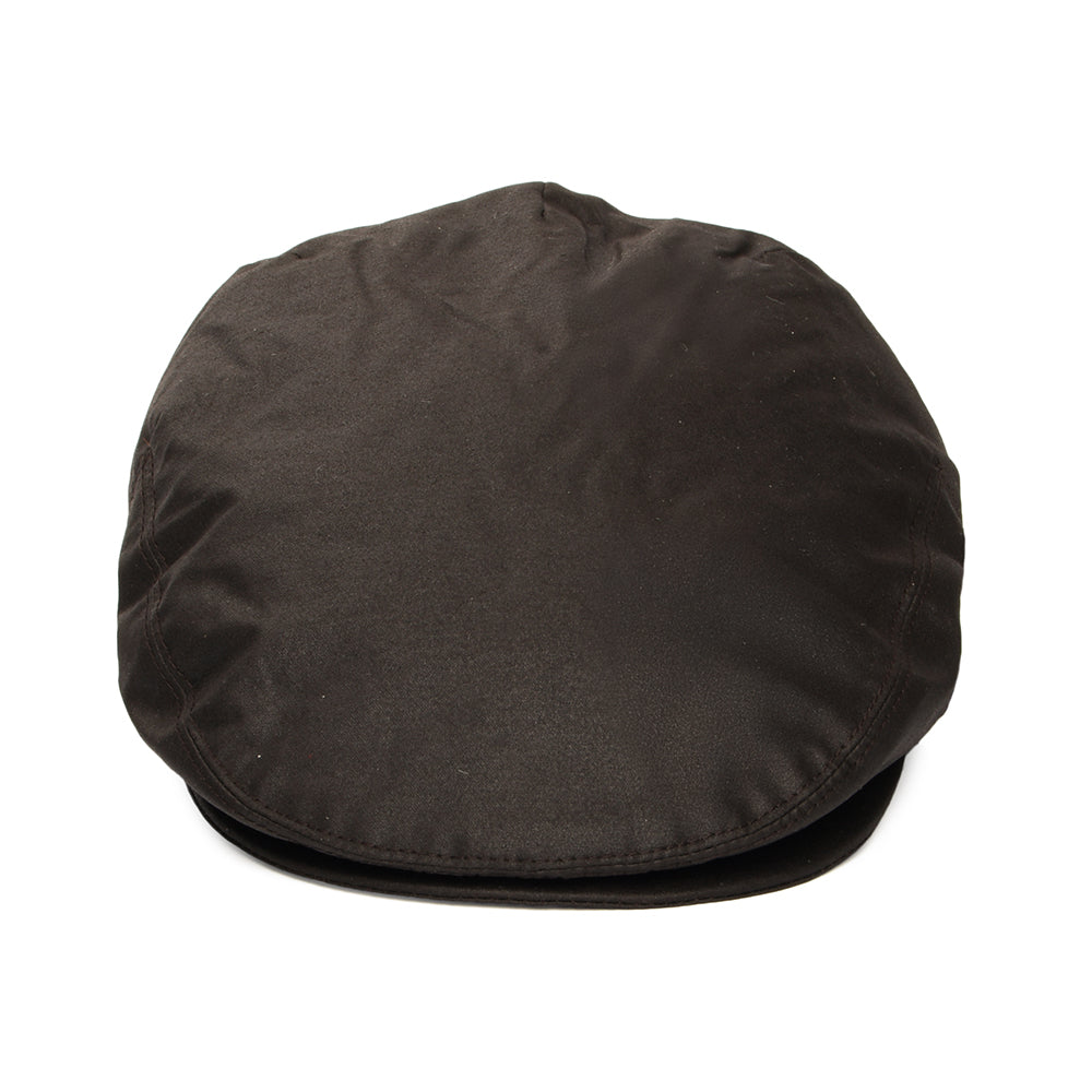 Casquette Plate en Toile Cirée Hydrofuge marron JAXON & JAMES