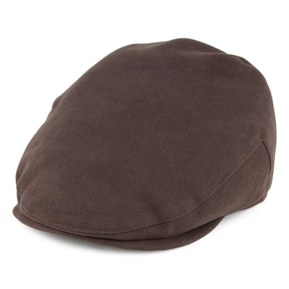 Casquette Plate en Moleskine marron CHRISTYS