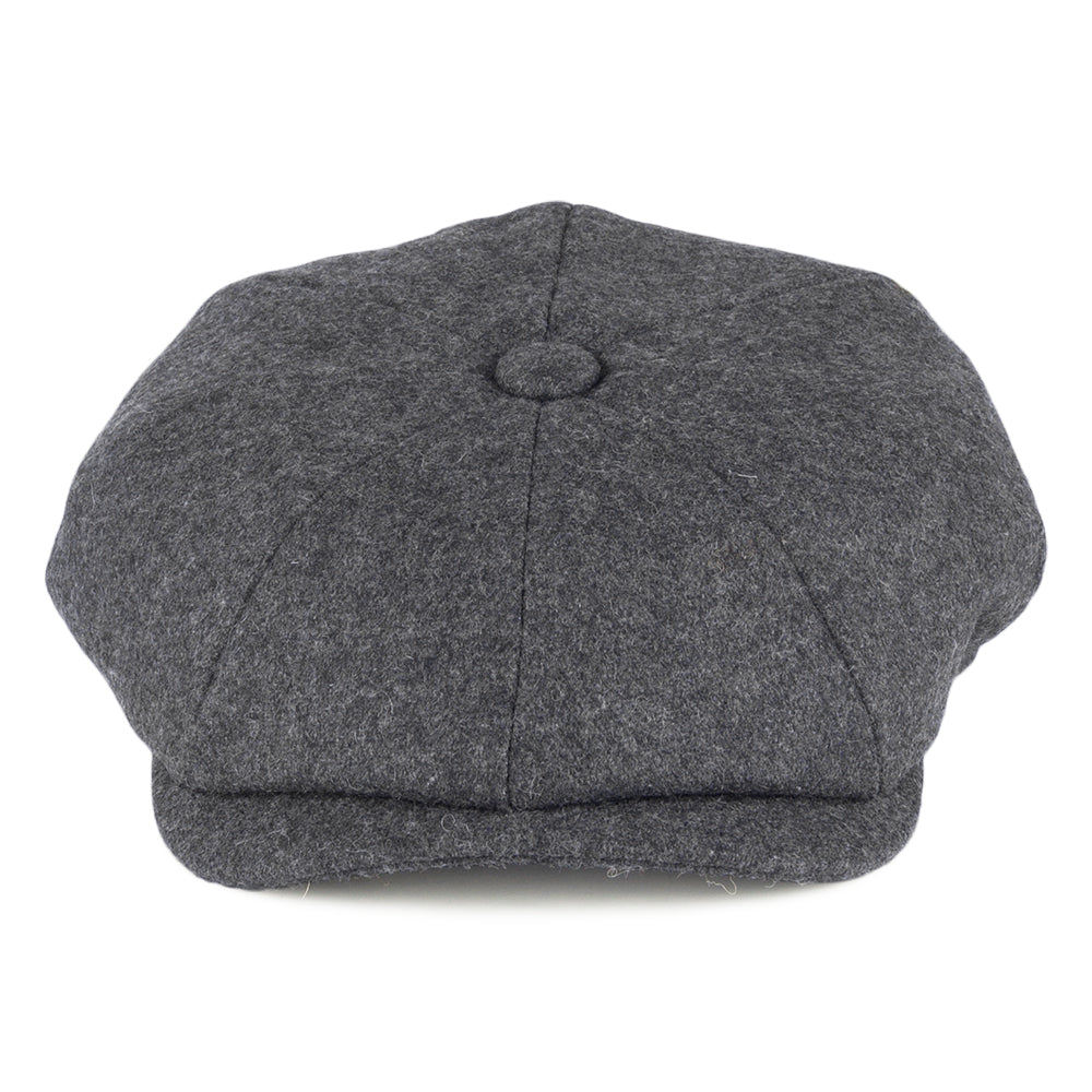 Casquette Gavroche en Laine Melton gris CHRISTYS