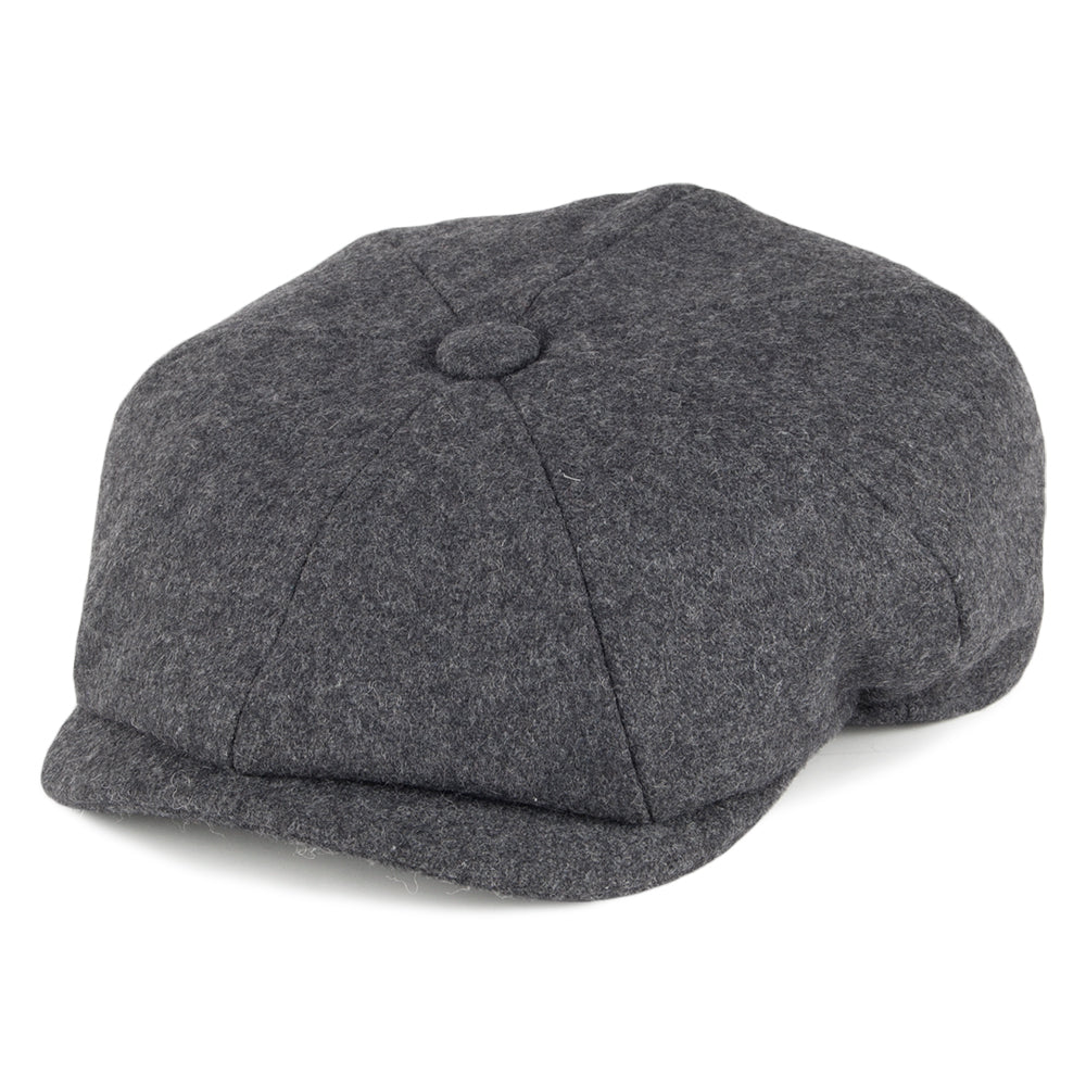 Casquette Gavroche en Laine Melton gris CHRISTYS