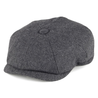 Casquette Gavroche en Laine Melton gris CHRISTYS