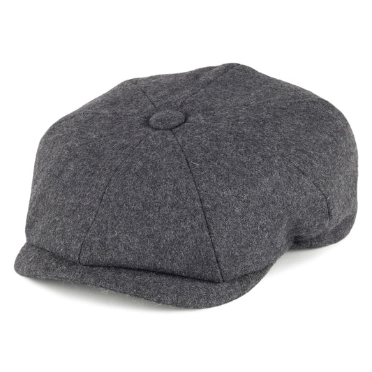 Casquette Gavroche en Laine Melton gris CHRISTYS