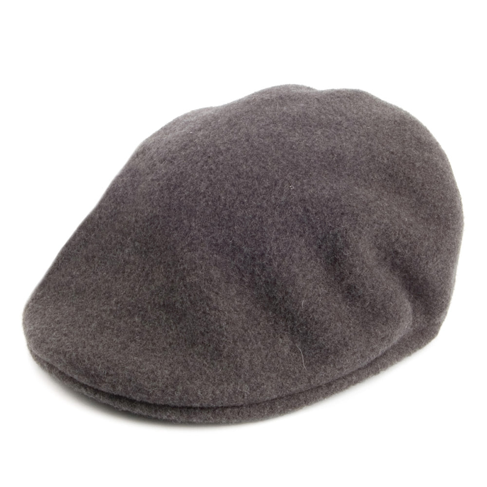 Casquette Plate en Laine 504 flanelle foncée KANGOL