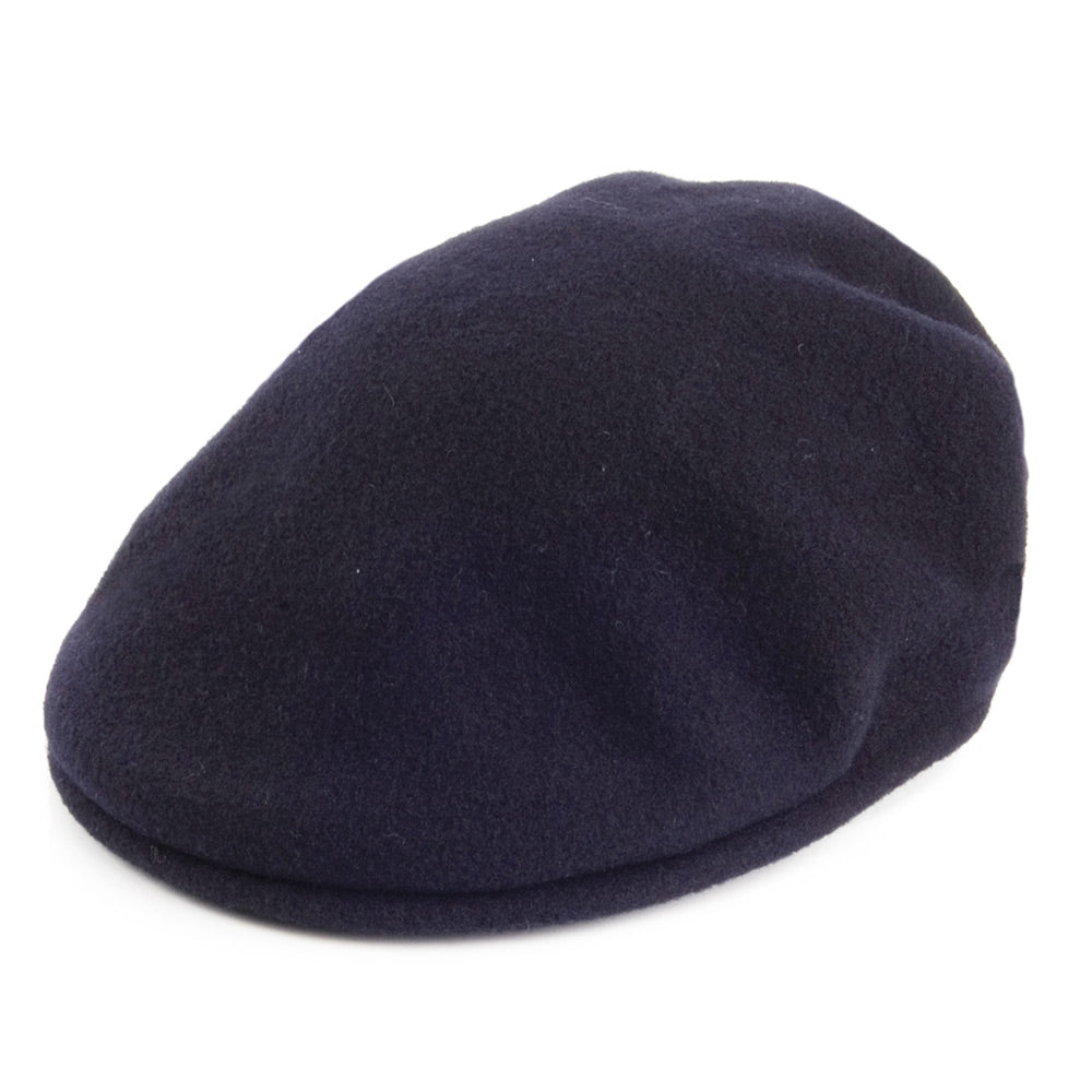 Casquette Plate en Laine 504 bleu marine KANGOL