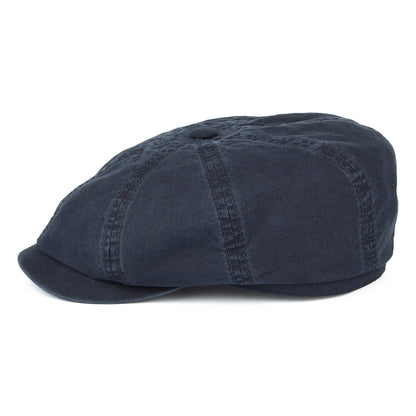 Casquette Gavroche en Coton Bio Délavé Hatteras bleu marine STETSON