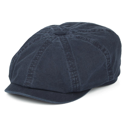 Casquette Gavroche en Coton Bio Délavé Hatteras bleu marine STETSON