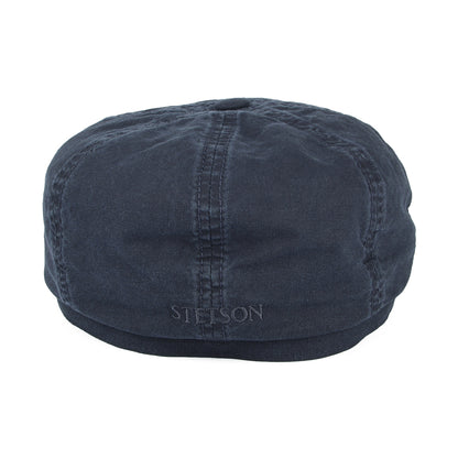 Casquette Gavroche en Coton Bio Délavé Hatteras bleu marine STETSON