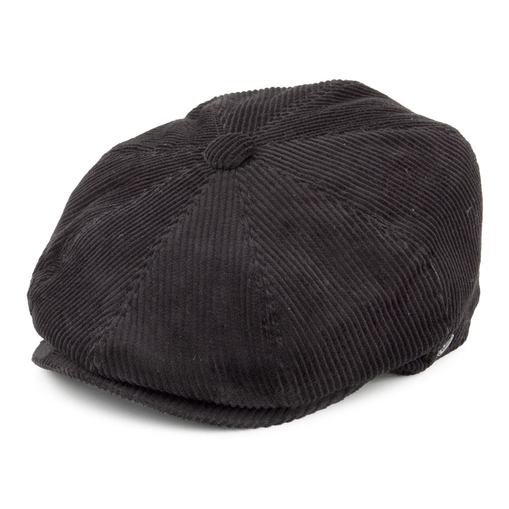 Casquette Gavroche en Velours Côtelé noir JAXON & JAMES