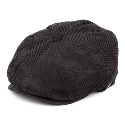 Casquette Gavroche en Velours Côtelé noir JAXON & JAMES
