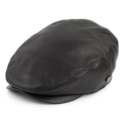 Casquette Plate en Cuir Stockton noir BAILEY