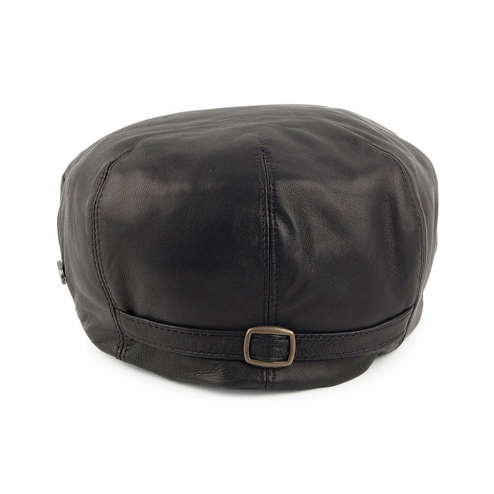Casquette Plate en Cuir Stockton noir BAILEY