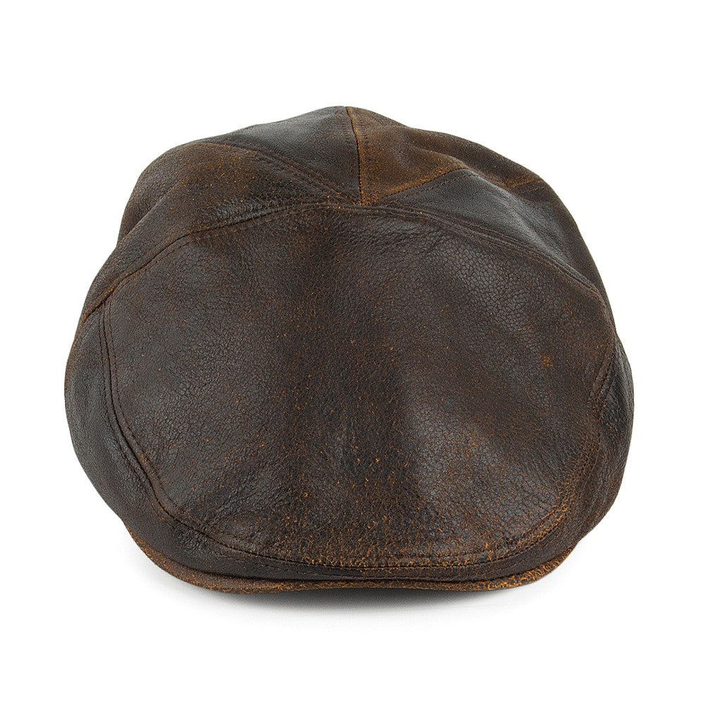Casquette Plate en Cuir Taxten marron BAILEY