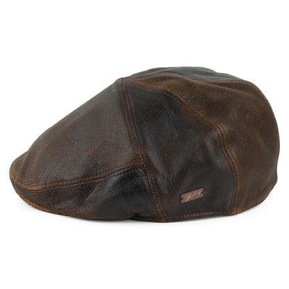 Casquette Plate en Cuir Taxten marron BAILEY