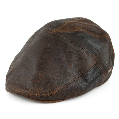 Casquette Plate en Cuir Taxten marron BAILEY