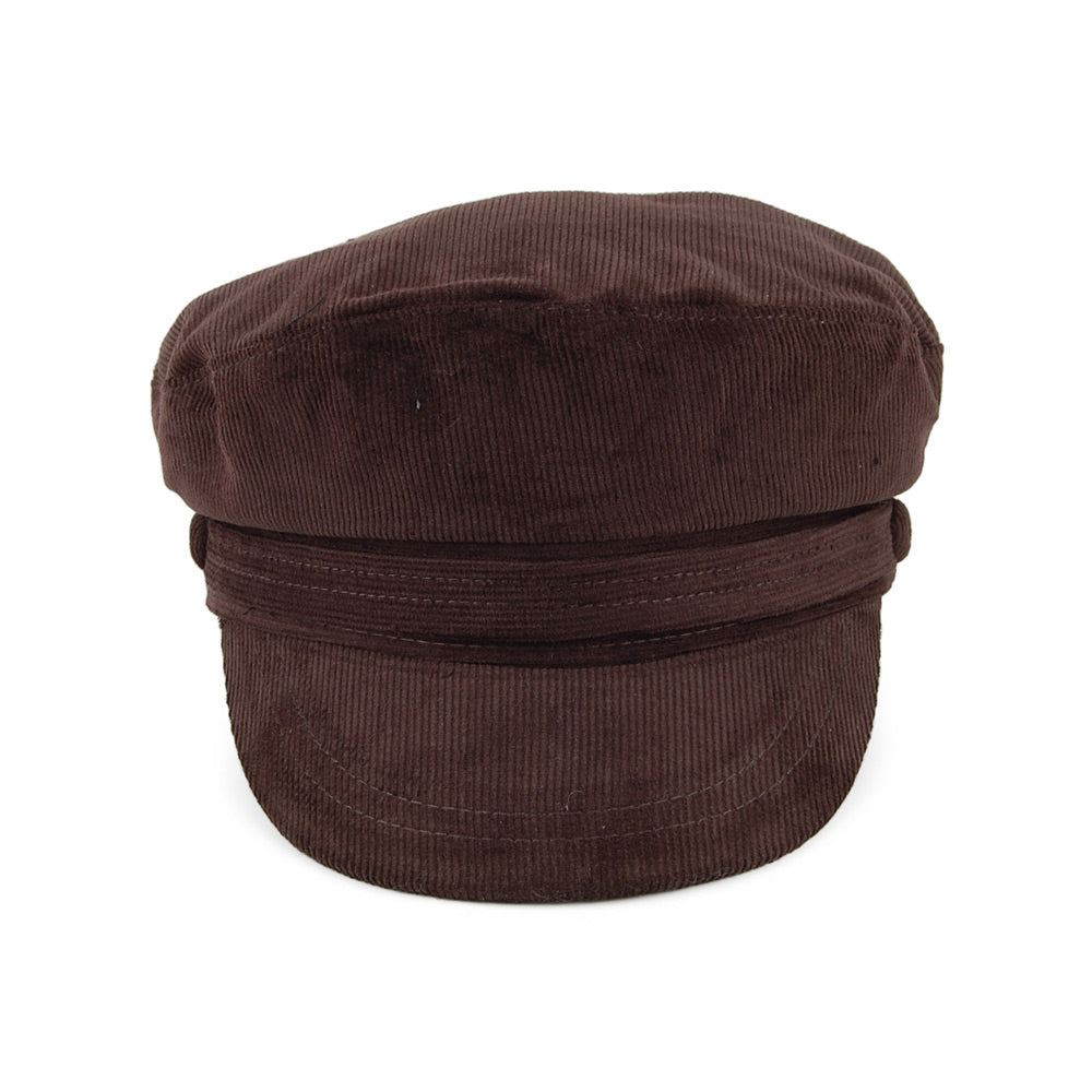 Casquette de Marin en Velours Côtelé marron JAXON & JAMES